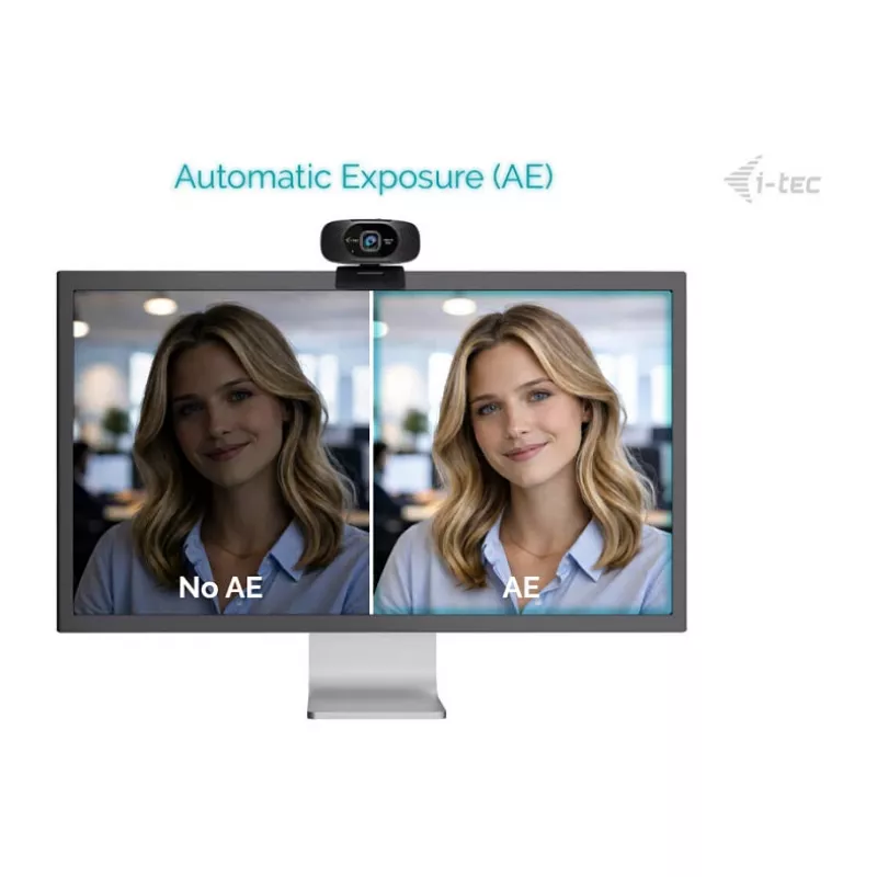 I-TEC Solomon 200 Full HD 1080p Business Webcam mit Dual-Mikrofonen und Datenschutz-Blende