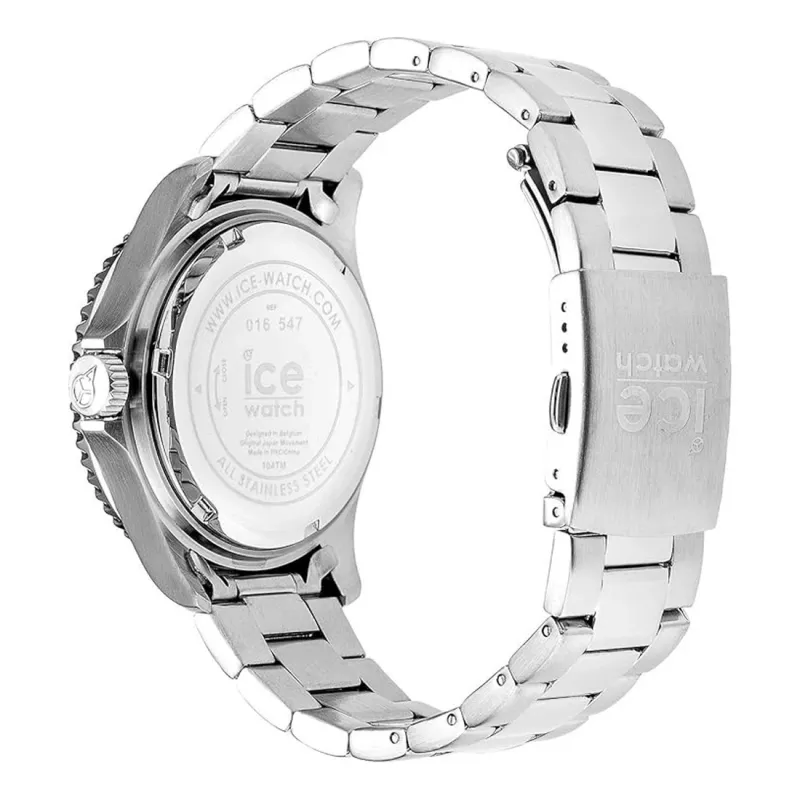 ICE MAN IC016547 44mm analoge Quarzuhr mit schwarzem Silikonarmband
