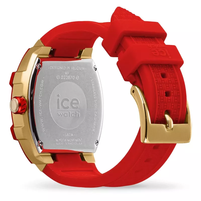 ICE Damenuhr 22870 (35mm) - Pinkes Silikonarmband, Quarz-Analog, 10 ATM wasserdicht