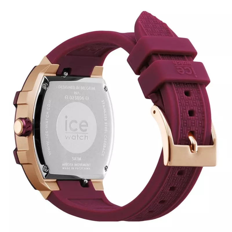 ICE Damenuhr 23806 (45mm) - Pinkes Silikonarmband, Quarz-Analog, 10 ATM wasserdicht
