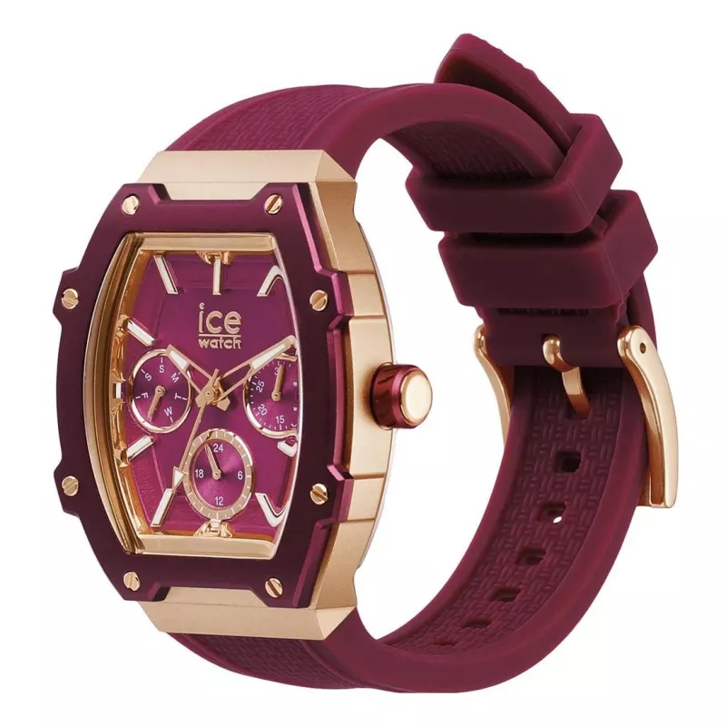 ICE Damenuhr 23806 (45mm) - Pinkes Silikonarmband, Quarz-Analog, 10 ATM wasserdicht
