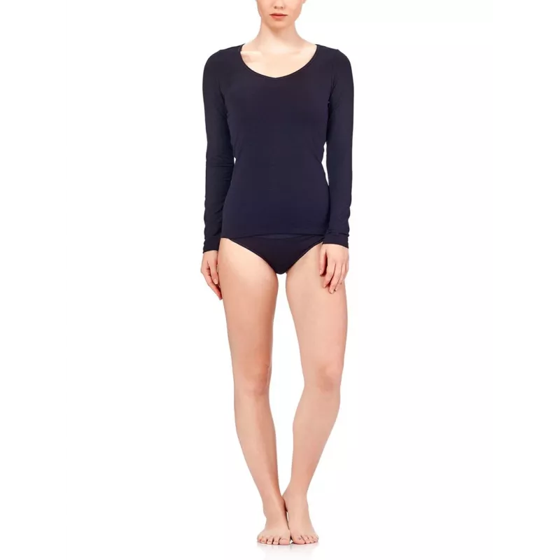 Icebreaker 103194001 Damen Merinowoll-Mix Scoop-Neck Langarm Baselayer-Top - Größe M
