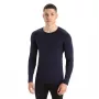 Icebreaker 200 Oasis L/S Crewe Thermal Top - Midnight Navy, Größe S