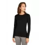 Icebreaker 200 Oasis L/S Crewe Damen Baselayer Top - Schwarz, XS