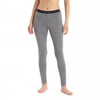 Icebreaker 200 Oasis Leggings Damen Thermische Basisschicht - Gritstone Heather - Größe L