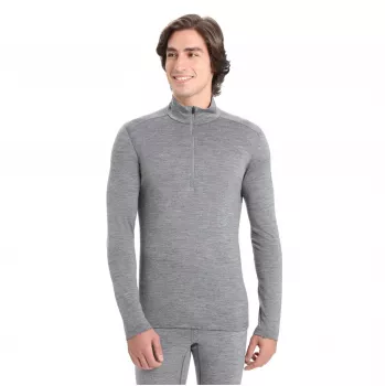 Icebreaker 200 Oasis Long Sleeve Half Zip Top - Schwarz - Medium