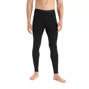 Icebreaker 200 Oasis Herren Thermische Baselayer Leggings Schwarz