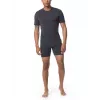 Icebreaker Anatomica Kurzarm-Crewe-Baselayer-T-Shirt – Schwarz/Monsoon – XL
