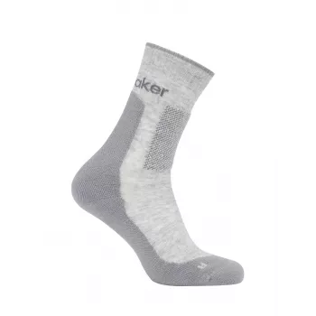 Icebreaker Hike+ Medium Crew Merinowolle Wandersocken - Blizzard Heather/Alloy - Unisex