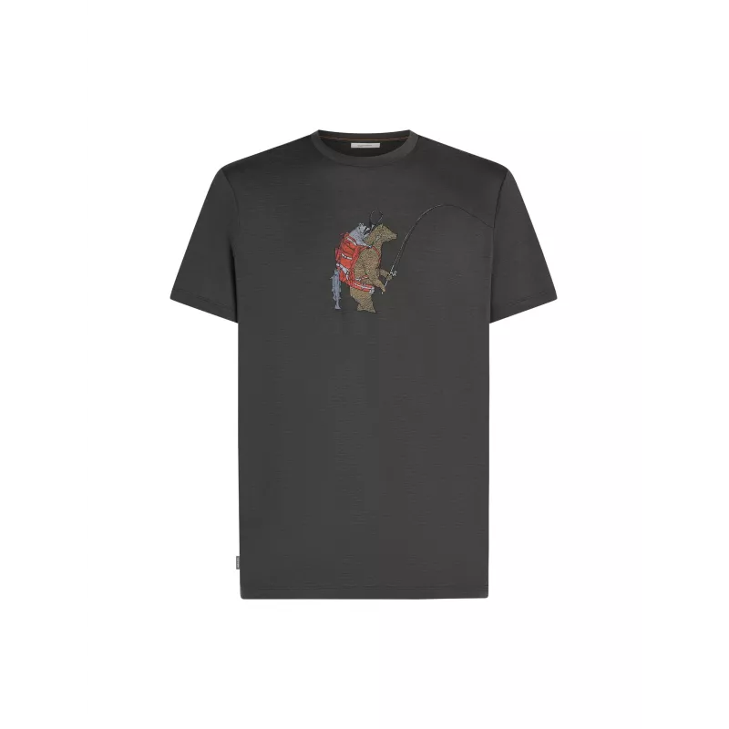 Icebreaker Merino 150 Tech Lite SS Tee Bear Catch - Obsidian - Größe XL