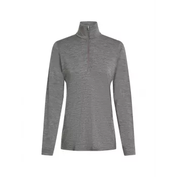 Icebreaker Merino 200 Oasis LS Half Zip Damen Gritstone Heather