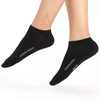 Icebreaker Merino Lifestyle Fine Gauge No Show Socken Herren Black/Snow