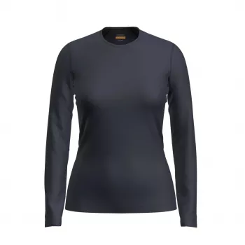 Icebreaker Damen 200 Oasis Langarm-Crewe Thermounterwäsche-Oberteil - Midnight Navy - XS