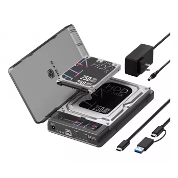 ICY BOX Docking- und Clone-Station für M.2 NVMe SSD und 2,5/3,5 SATA