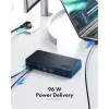 ICY BOX Heart Dock 2255 11-in-1 Dockingstation, DisplayLink DL-6950, 2x HDMI/DP 4K@60Hz, 96W Power Delivery, Gigabit LAN, USB-C/A 10Gbps