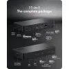 ICY BOX Heart Dock 2255 11-in-1 Dockingstation, DisplayLink DL-6950, 2x HDMI/DP 4K@60Hz, 96W Power Delivery, Gigabit LAN, USB-C/A 10Gbps