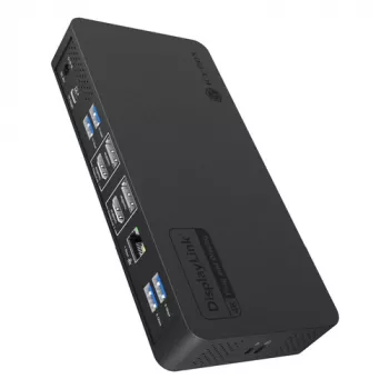 ICY BOX Heart Dock 2255 11-in-1 Dockingstation, DisplayLink DL-6950, 2x HDMI/DP 4K@60Hz, 96W Power Delivery, Gigabit LAN, USB-C/A 10Gbps