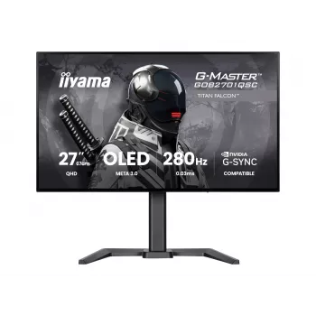 IIYAMA G-Master GOB2701QSC-B1 27 inch WQHD OLED Gaming Monitor, 280Hz, 0,03ms, HDR, USB-C 90W, Schwarz
