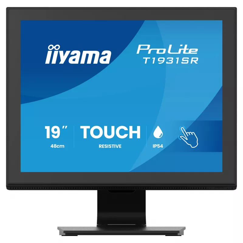 IIYAMA ProLite T1931SR-B2S 19 inch 1280x1024 IPS 5:4 Resistive Touch Monitor, 14 ms, DisplayPort, VGA, DVI, Lautsprecher, VESA