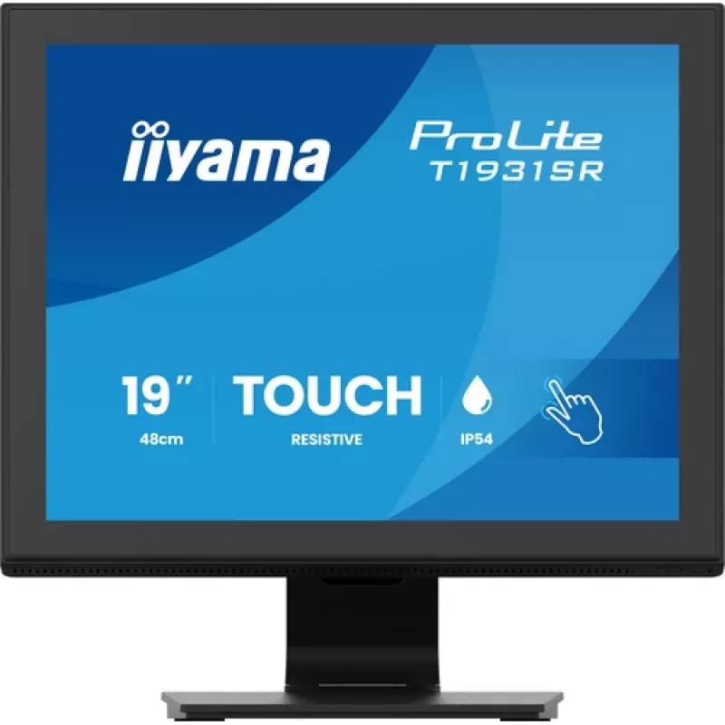 IIYAMA ProLite T1931SR-B2S 19 inch 1280x1024 IPS 5:4 Resistive Touch Monitor, 14 ms, DisplayPort, VGA, DVI, Lautsprecher, VESA