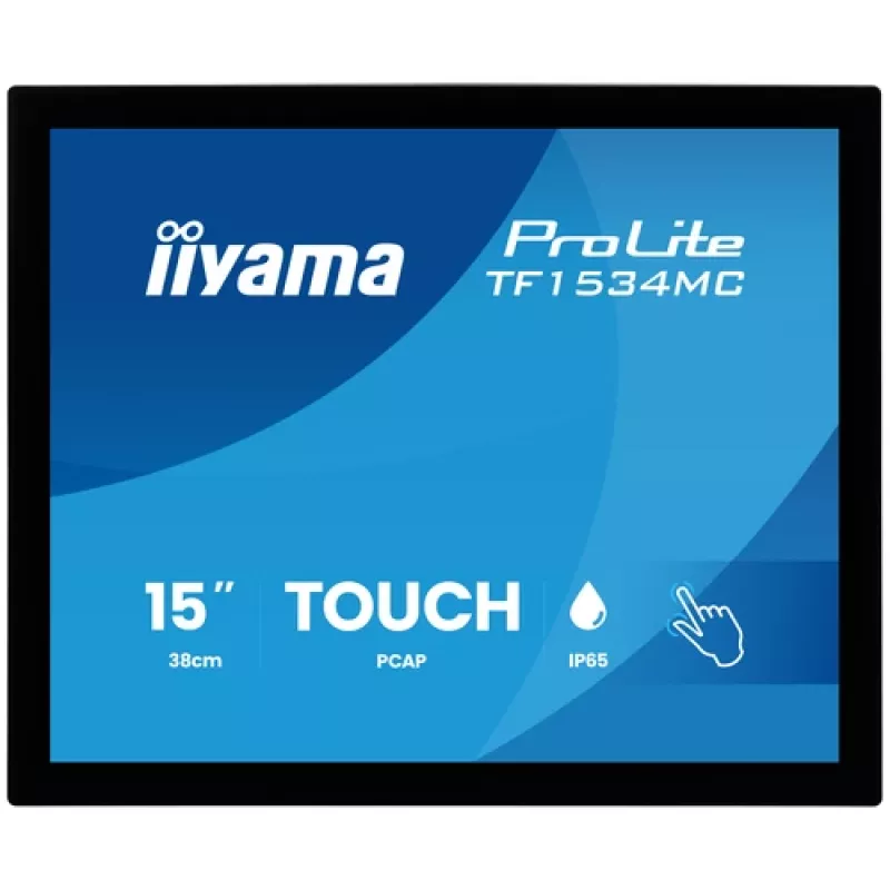 IIYAMA ProLite TF1534MC-B8X 15 Zoll XGA TN LED Touch-Monitor (HDMI, DP, VGA, USB, IP54)