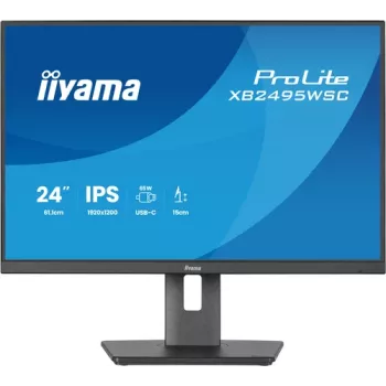 IIYAMA ProLite XB2495WSC-B1 24.1 Zoll WUXGA IPS 100Hz Monitor mit USB-C Hub, höhenverstellbar, VESA, Lautsprecher