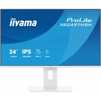 iiyama ProLite XB2497HSN-W1 23,8 Zoll Full HD IPS Monitor mit USB-C Docking, 100Hz, höhenverstellbar