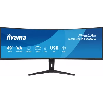 IIYAMA ProLite XCB4994DQSU-B1 49 inch Super-Ultrawide Curved VA Monitor Dual QHD 120Hz HDR400 USB-C Hub Lautsprecher höhenverstellbar