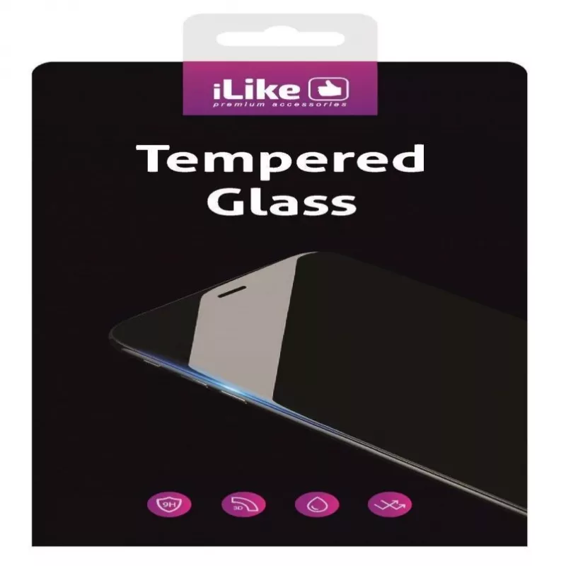 iLike 2.5D Black Frame Full Glue Tempered Glass Screen Protector für Xiaomi Redmi 9A