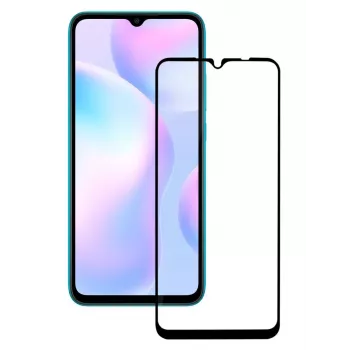 iLike 2.5D Full Glue Tempered Glass Screen Protector für Xiaomi Redmi 9 (Schwarzer Rahmen)