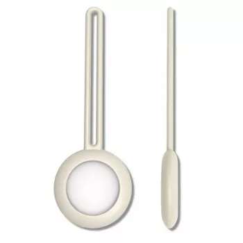 iLike AirTag Silicone Keychain Loop Case White