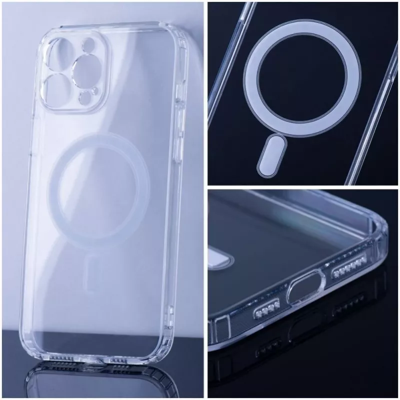 iLike Apple Case für iPhone 16 Pro Clear Mag Cover (STR) Kompatibel mit MagSafe Transparent