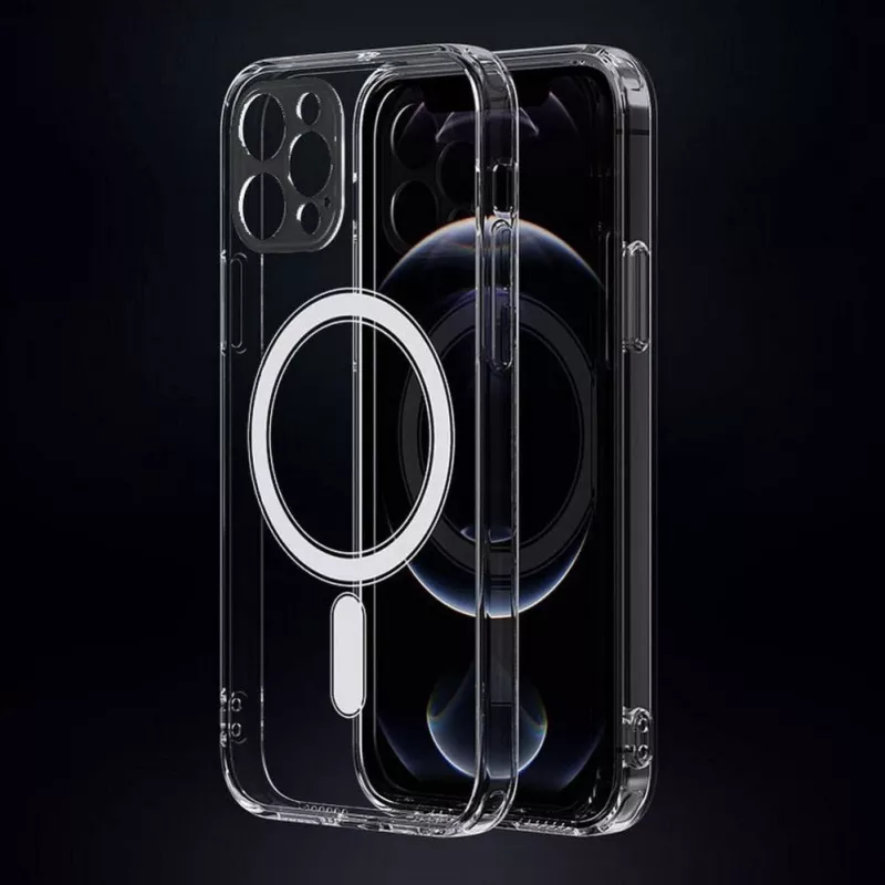 iLike Apple Case für iPhone 16 Pro Clear Mag Cover (STR) Kompatibel mit MagSafe Transparent