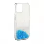 iLike Apple iPhone 11 Silikonhülle Water Glitter Blau