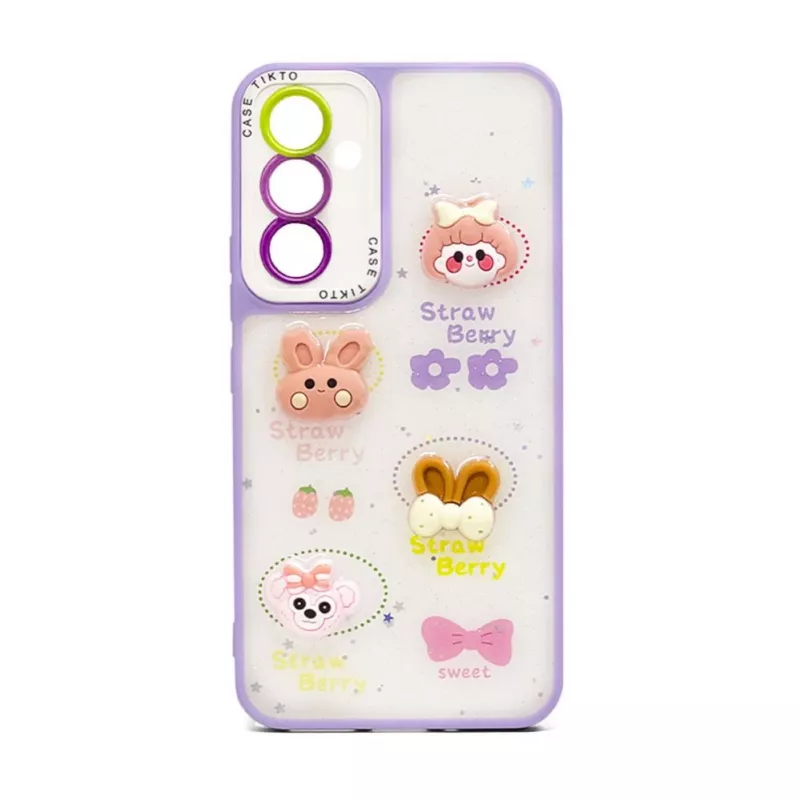 iLike Apple iPhone 13 Epoxy Cartoon Cover Light Purple