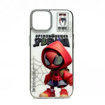 iLike Apple iPhone 14 PC-Silikonhülle Spider Sense Weiß Rot