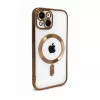 iLike Apple iPhone 15 Electroplate TPU-Hülle mit MagSafe Transparent Gold