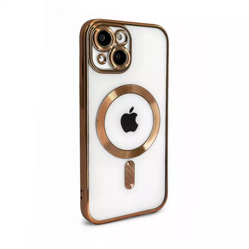 iLike Apple iPhone 15 Electroplate TPU-Hülle mit MagSafe Transparent Gold