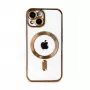 iLike Apple iPhone 15 Electroplate TPU-Hülle mit MagSafe Transparent Gold