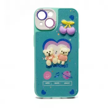 iLike Apple iPhone 15 Pro Max Epoxy Cartoon Cover Blau