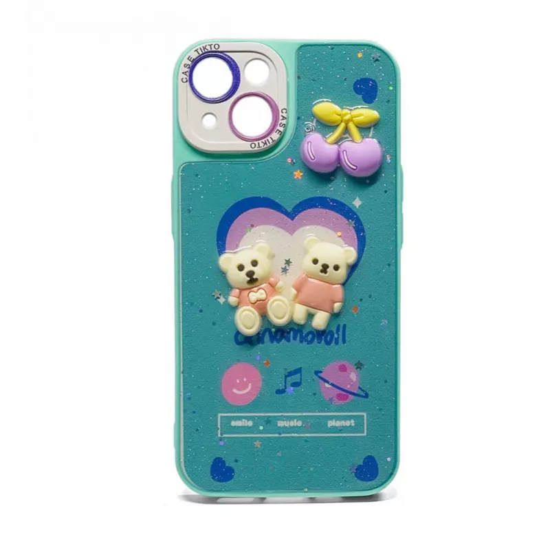 iLike Apple iPhone 15 Pro Max Epoxy Cartoon Cover Blau