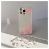 iLike Apple iPhone 15 Pro Max Silikonhülle Water Glitter Pink