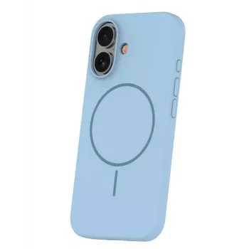 iLike Apple iPhone 16 Soft Touch Silikonhülle mit MagSafe Hellblau
