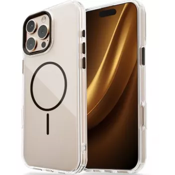 iLike Apple iPhone 17 Pro Max 6.9 inch Clear Thin Mag Case Transparent Black