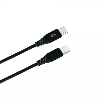 iLike Ladekabel Typ-C auf Lightning CTL01 Schwarz