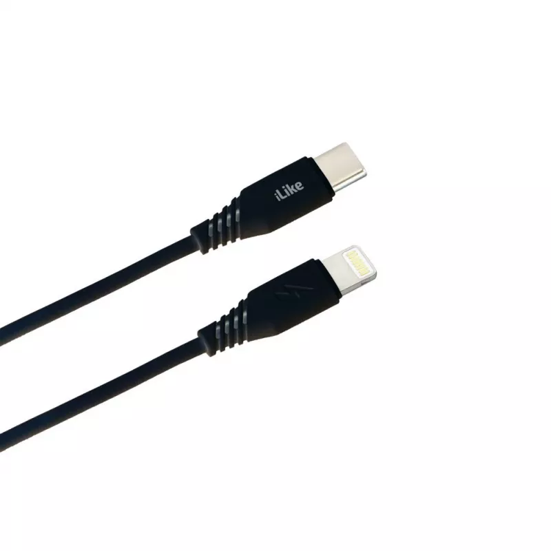 iLike Ladekabel Typ-C auf Lightning CTL01 Schwarz