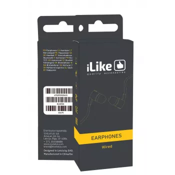 iLike Earphones IEA01BK 3.5mm Schwarz
