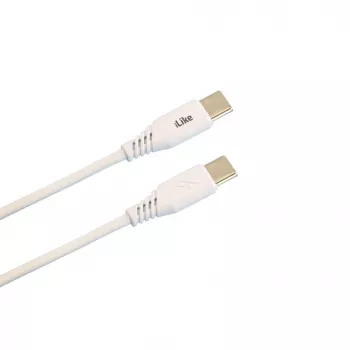 iLike Evelatus Ladekabel USB-C auf USB-C CTT01 Weiß 1m