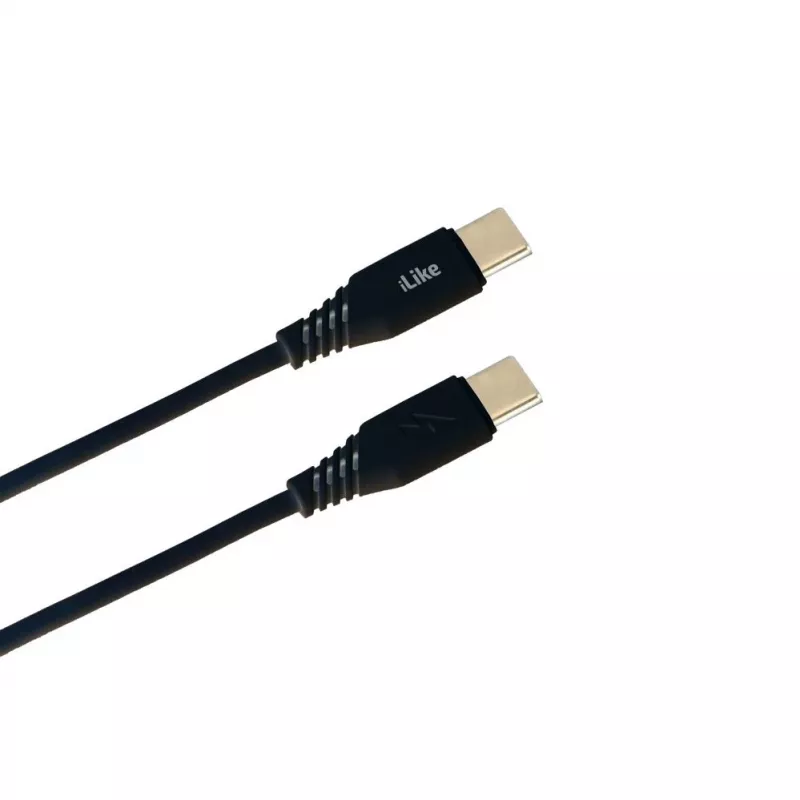 iLike Evelatus USB-C auf USB-C Ladekabel CTT01 Schwarz 1m 60W