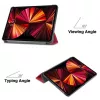 iLike Galaxy Tab A9 / A11 8.7 X110 Tri-Fold Eco-Leder Stand-Hülle Korallenrosa